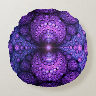 Apophysis Fractal - Atoms Fusion Round Cushion