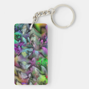 Apophysis Fractal Decor - colourful Key Ring
