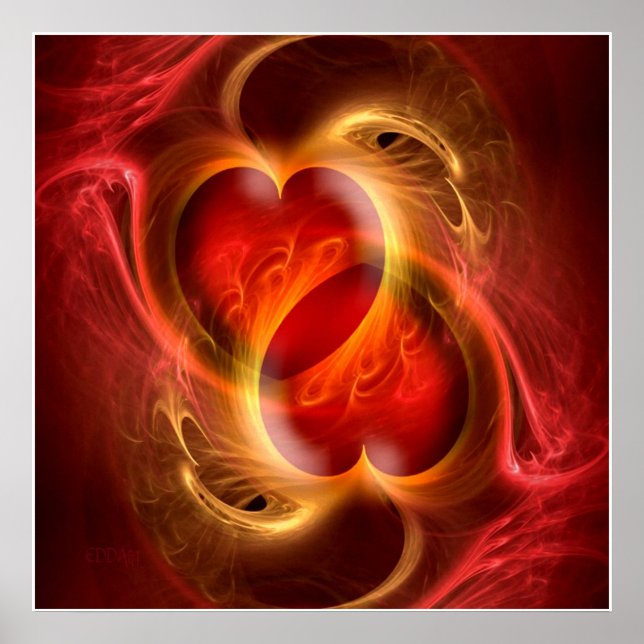 Apophysis Fractal Heart by Heart + your ideas Poster (Front)