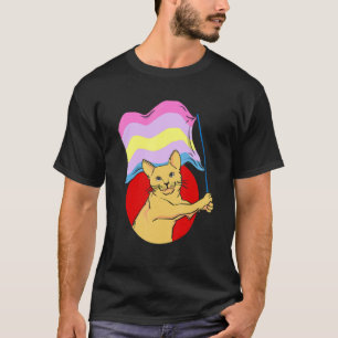 Aporagender Flag Cat Nonbinary Gender T-Shirt