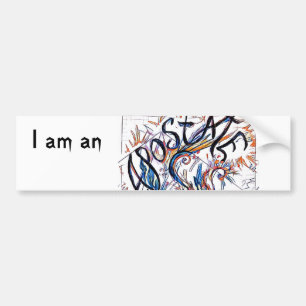 Apostate Colourful Free Doodle Drawing Bumper Sticker