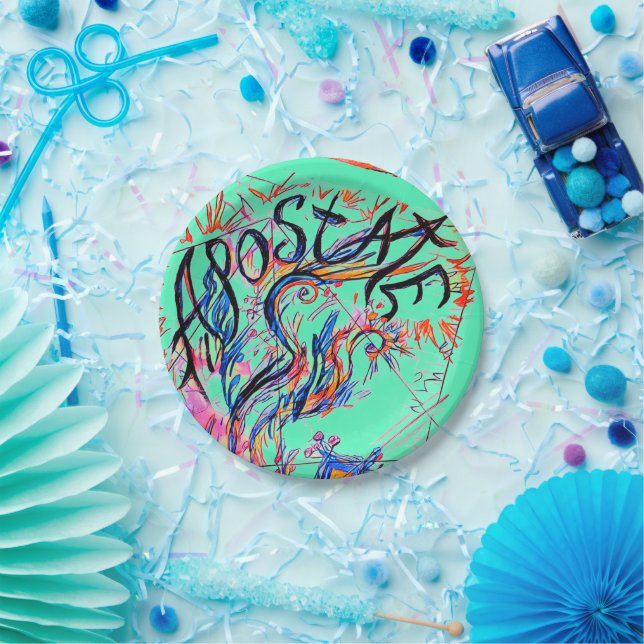 Apostate Colourful Free Doodle Drawing Dinner Plat Paper Plate (Party)