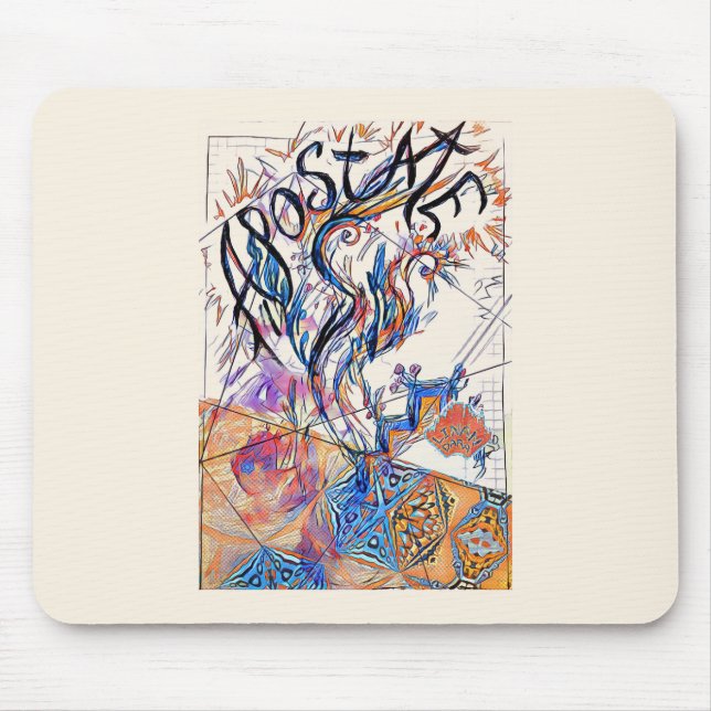 Apostate Colourful Free Doodle Drawing Mouse Mat (Front)