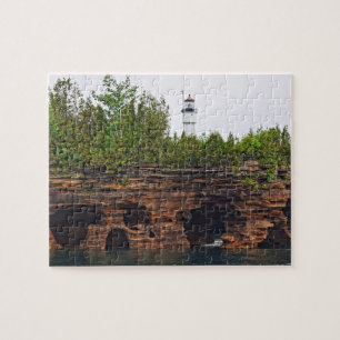 Apostle Island - Devil's Island Lighthouse - 8x10 Jigsaw Puzzle