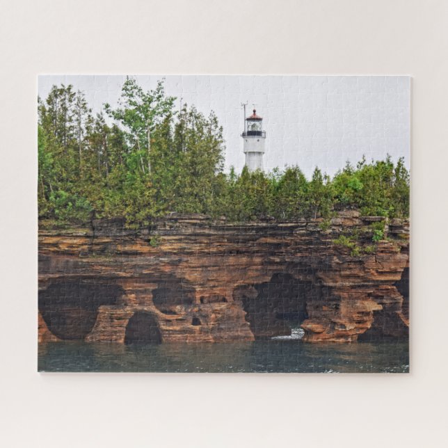 Apostle Islands - Devil's Island Lighthouse -16x20 Jigsaw Puzzle (Horizontal)