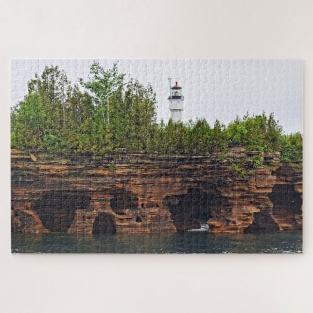 Apostle Islands - Devil's Island Lighthouse -20x30 Jigsaw Puzzle (Horizontal)
