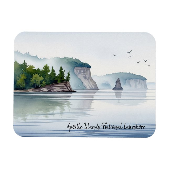 Apostle Islands National Lakeshore Watercolor Magnet (Horizontal)