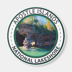 Apostle Islands National Lakeshore Wisconsin Badge Magnet