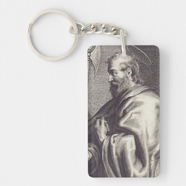 Apostle Matthew Evangelist and Witness of Christ Key Ring (Front)