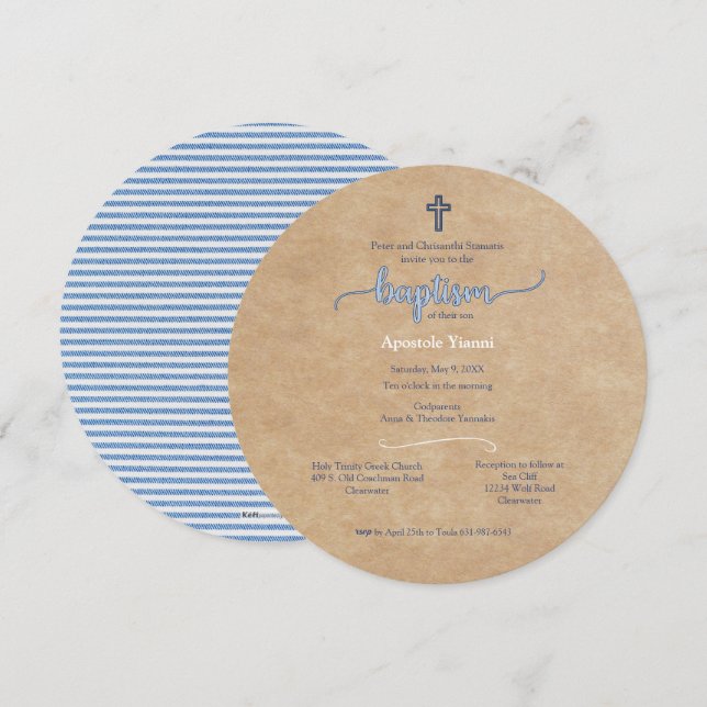 Apostle Round Invitation (Front/Back)