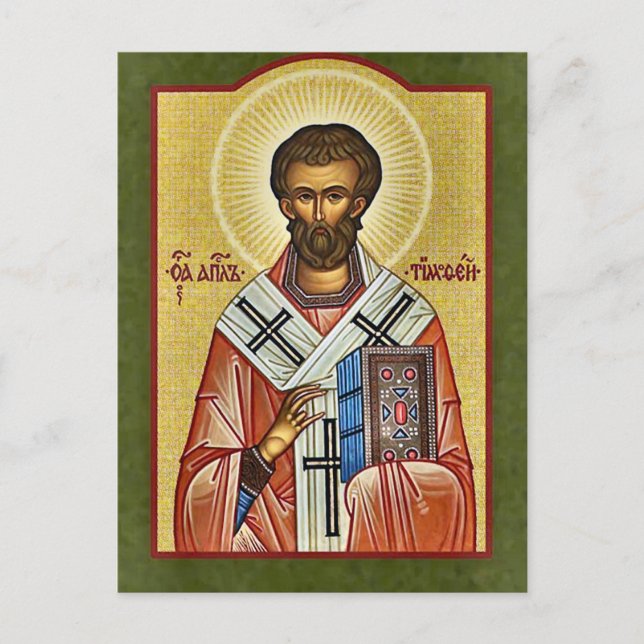 Apostle Timothy of the Seventy Orthodox Icon Postcard (Front)