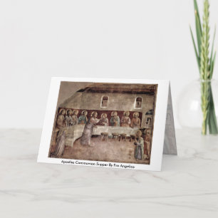 Apostles Communion Supper By Fra Angelico Card