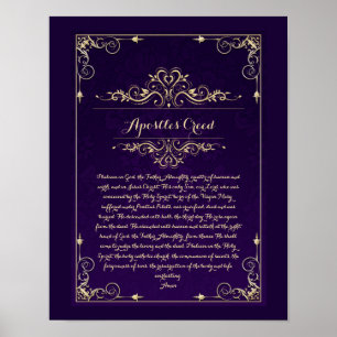 Apostles' Creed Catholic Prayer Poster