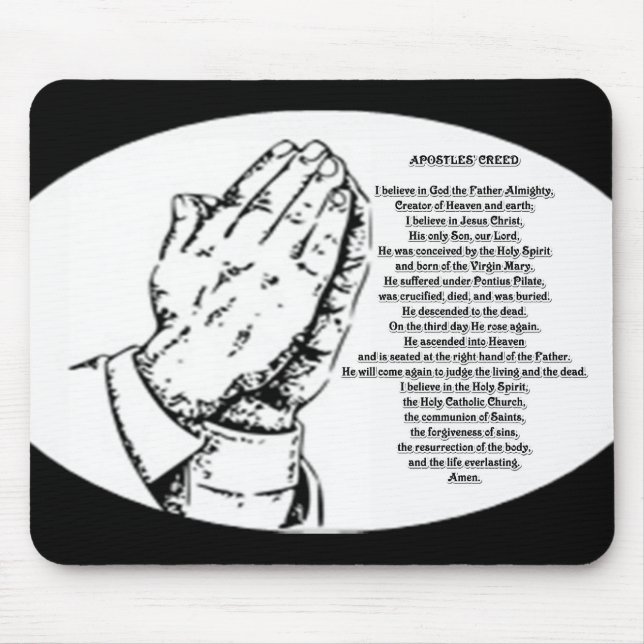 Apostles creed prayer mouse mat (Front)