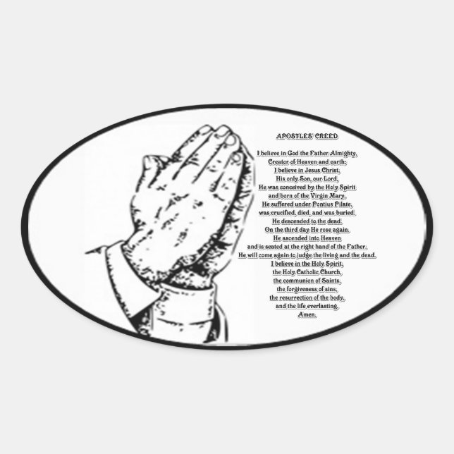 Apostles creed prayer Sticker (Front)