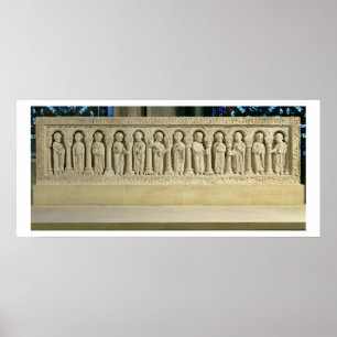 Apostles under Arcades, carved relief, c.1150 (sto Poster