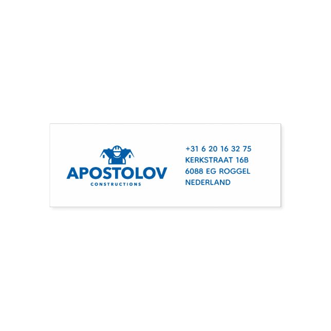 APOSTOLOV CONSTRUCTIONS SELF-INKING STAMP (Design)