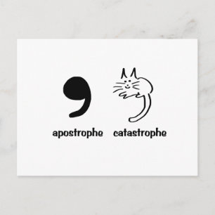 apostrophe catastrophe postcard