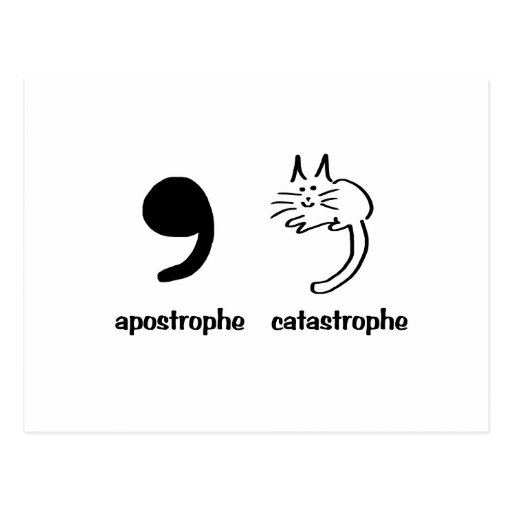 Image of apostrophe catastrophe Postcard