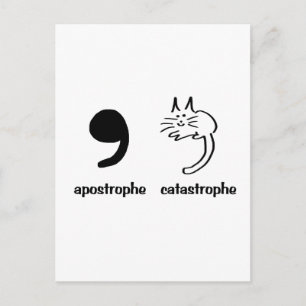 apostrophe catastrophe postcard