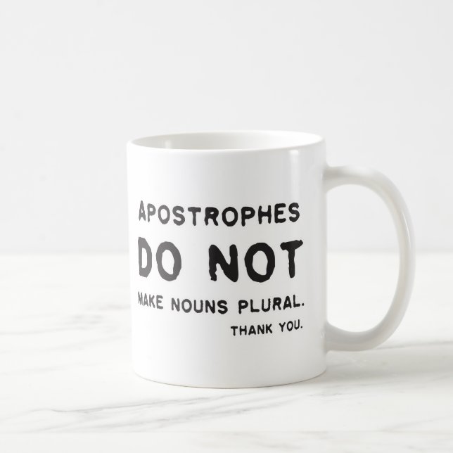 Apostrophe usage coffee mug (Right)