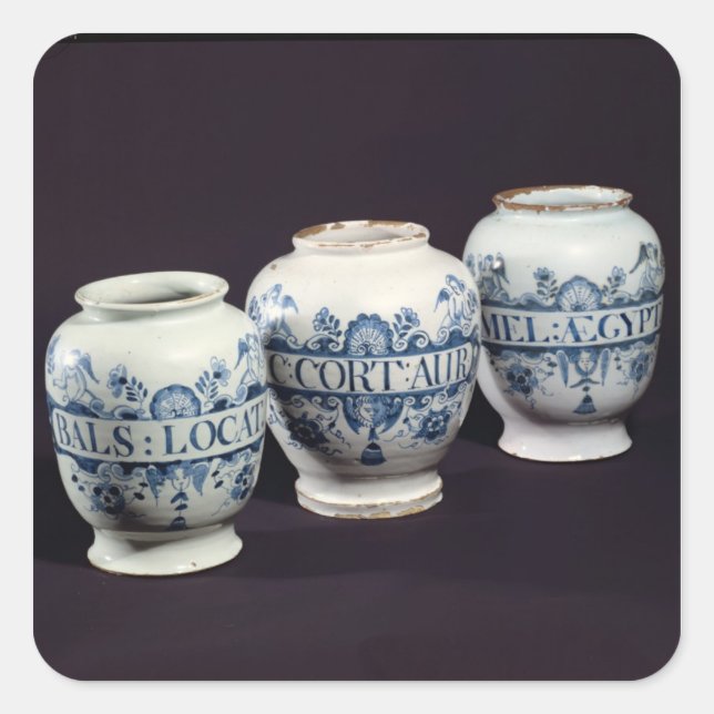 Apothecaries' drug jars, c.1740 square sticker (Front)