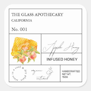 Apothecary Apple Infused Honey Label