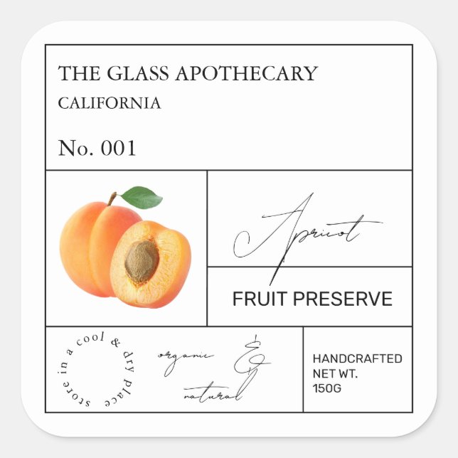 Apothecary Apricot Label (Front)