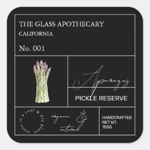 Apothecary Asparagus Label