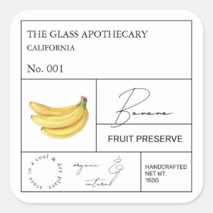 Apothecary Banana Label