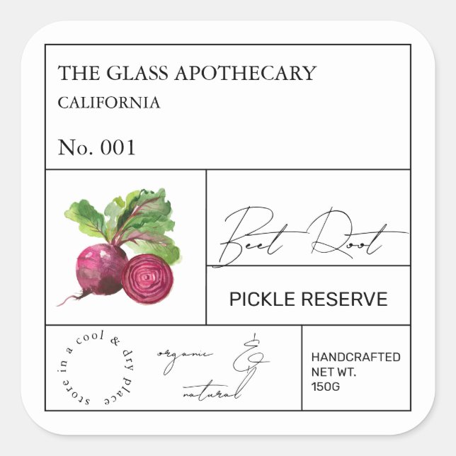 Apothecary Beet Root Label (Front)