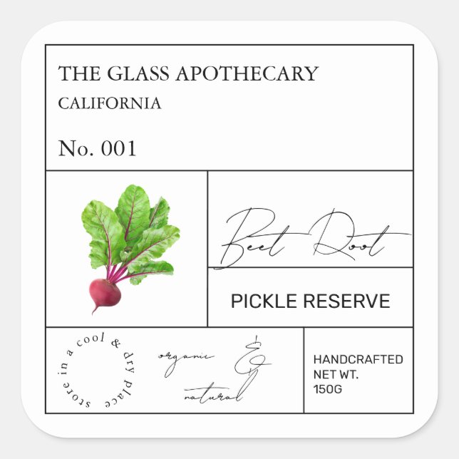Apothecary Beet Root Label (Front)