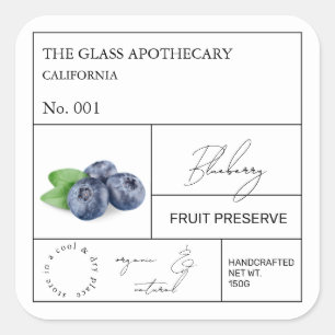 Apothecary Blueberry Label