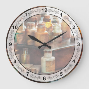 Apothecary - Chemical Ingredients Large Clock