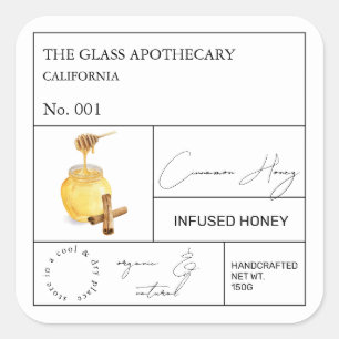 Apothecary Cinnamon Infused Honey Label