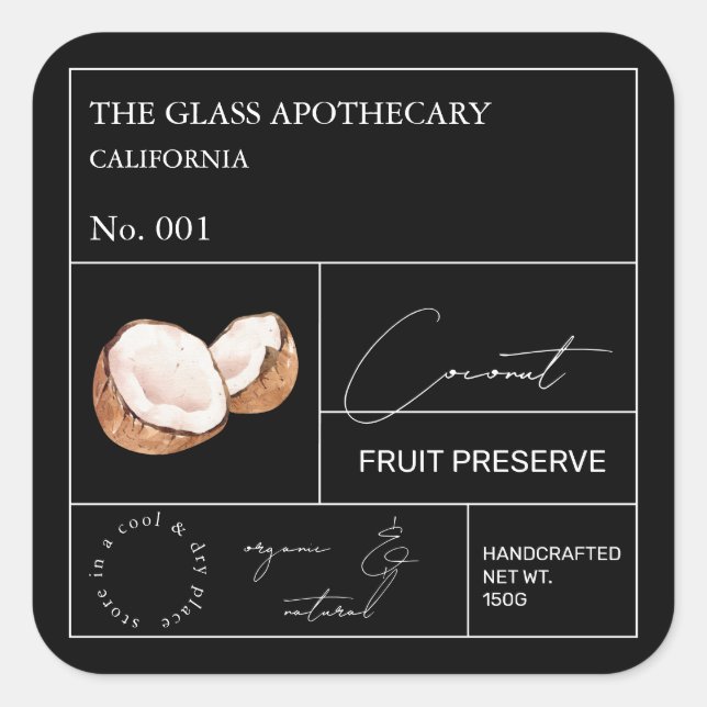 Apothecary Coconut Label (Front)