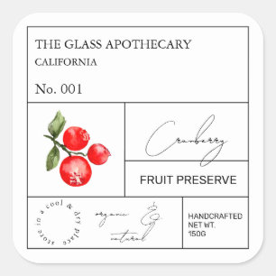 Apothecary Cranberry Label