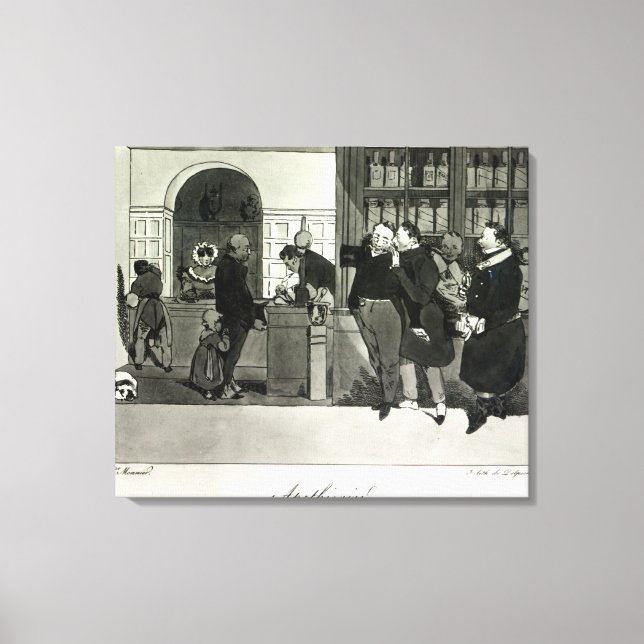 Apothecary, engraved by Delpech Canvas Print (Front)