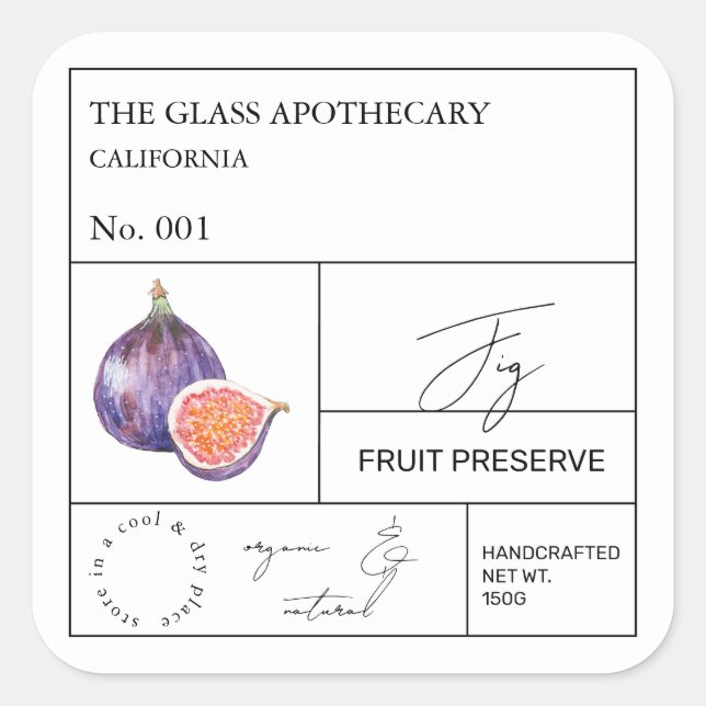 Apothecary Fig Label (Front)