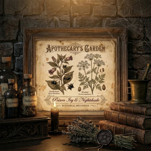 Apothecary Garden Poison Nightshade Poster