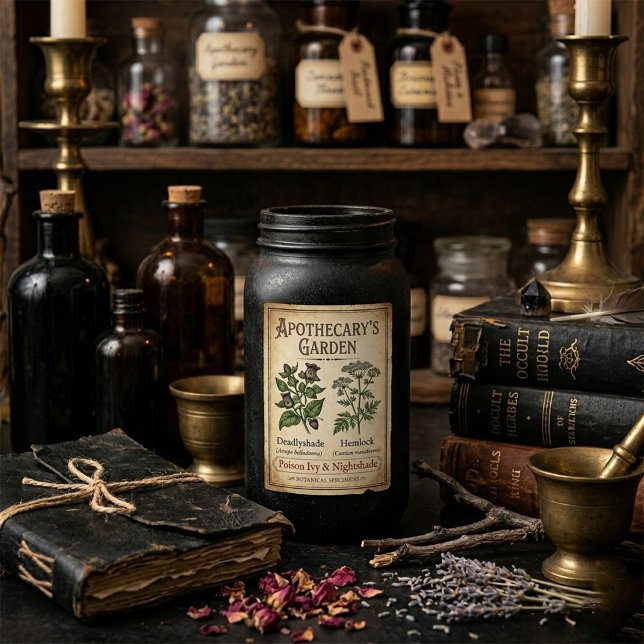 Apothecary Garden Poison Nightshade Rectangular Sticker (Creator Uploaded)