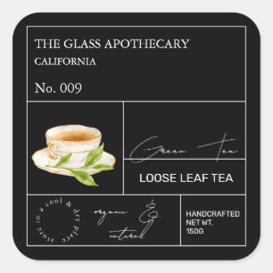 Apothecary Green Tea Loose Leaf Tea  Label