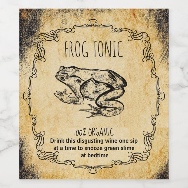 Apothecary halloween vintage wine label (Single Label)