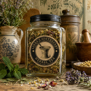 Apothecary Homemade Herbal Tea Label Template