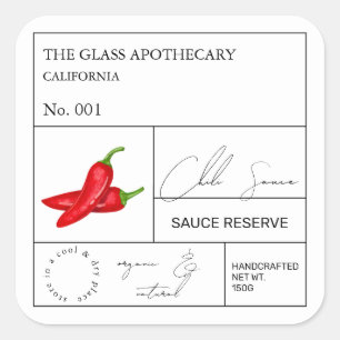 Apothecary Hot Chilli Label