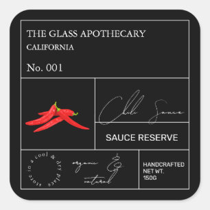 Apothecary Hot Chilli Label