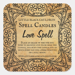 Apothecary Intention Meditation Spell Candle Label