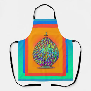 Apothecary Jar Orange Blue Apron