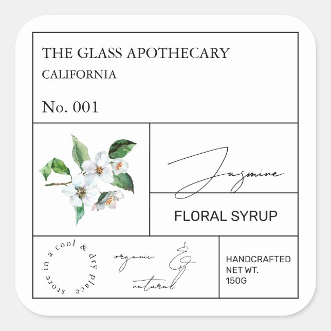 Apothecary Jasmine Label (Front)