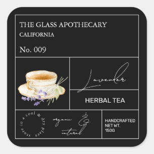 Apothecary Lavender Herbal Tea Label